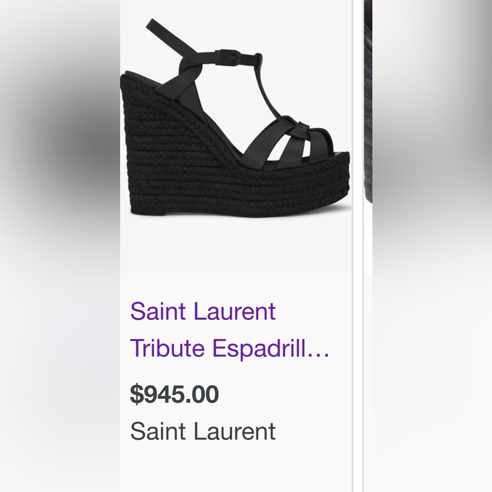 Saint Laurent Espadrille platforms